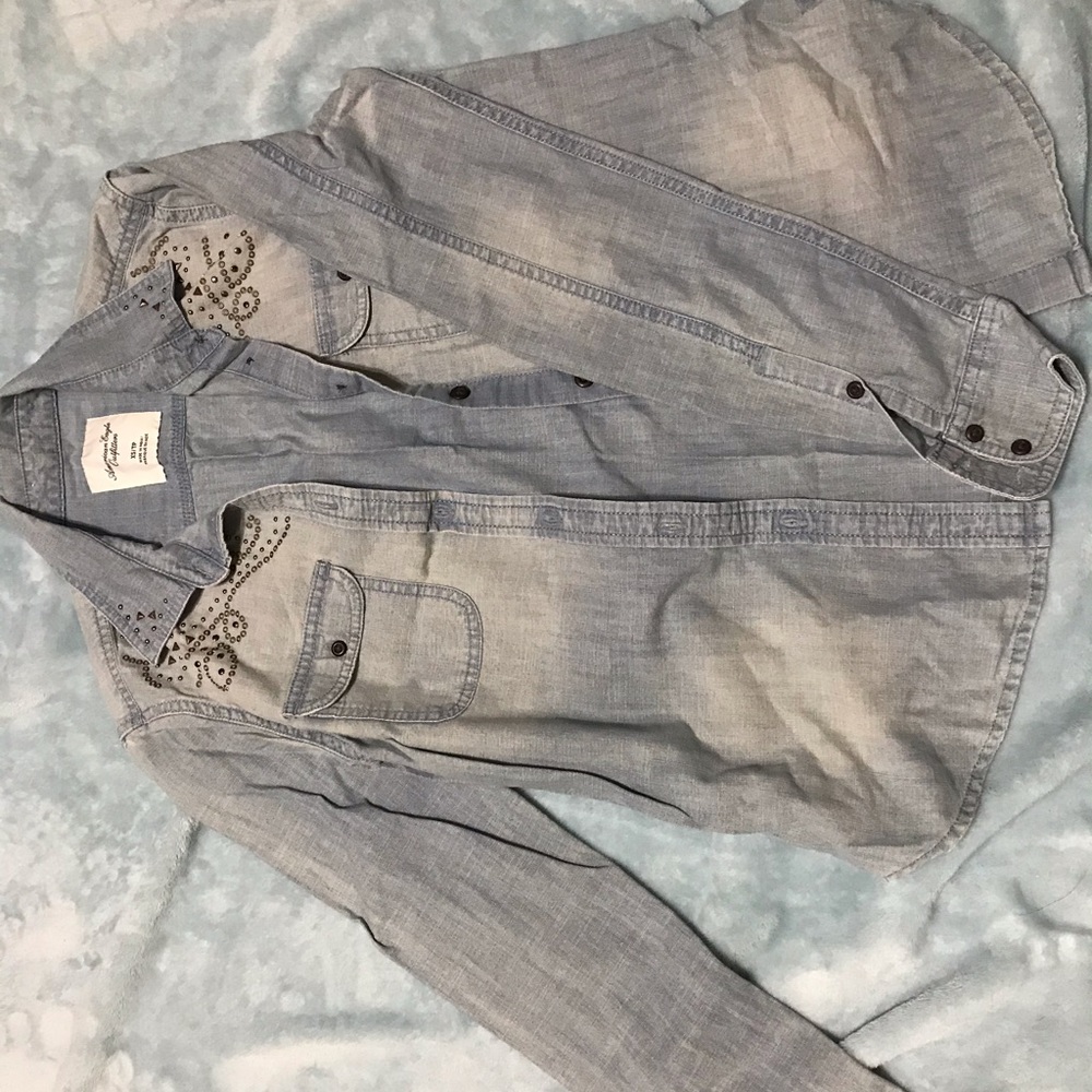 American Eagle Stud Jean Blouse